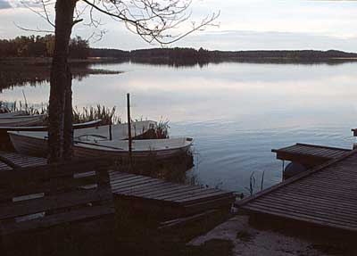 Sälinkään kyläläisten venevalkama Kilpijärvellä.